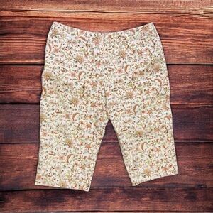 TOMMY BAHAMA FLORAL CROPPED DENIM PANTS SIZE 14